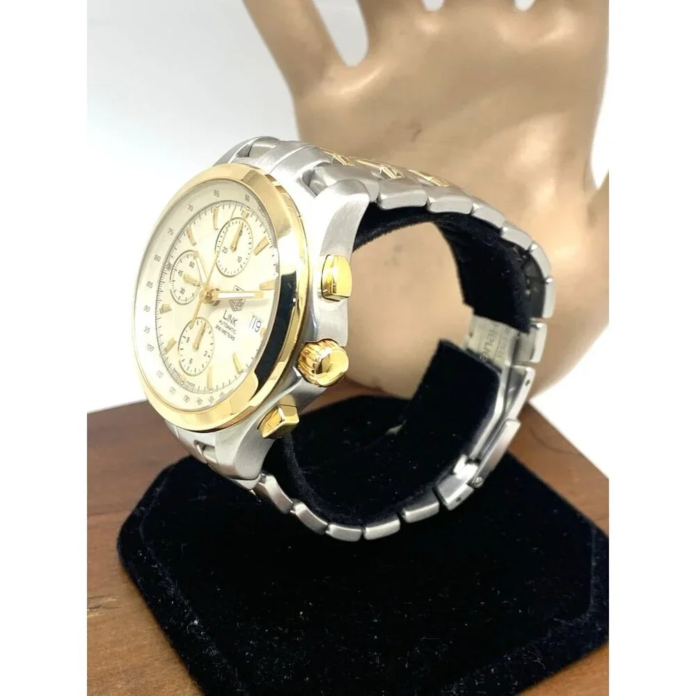 Tag Heuer Men's Watch CJF2150 Swiss Automatic Chronograph 18k Yellow Gold Steel